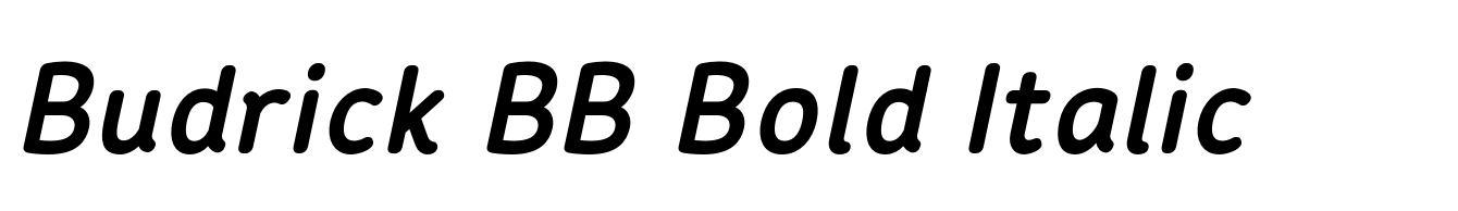 Budrick BB Bold Italic